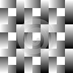 Overlapping rectangles seamless pattern. Lamella, mosaic greysca