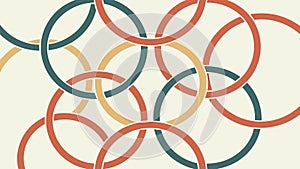 Overlapping Rings Abstract Pattern Vector, vector design Generative AI