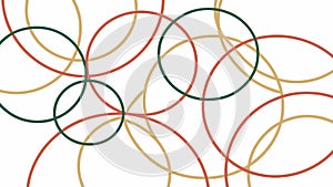 Overlapping Rings Abstract Pattern Warm Tones, vector design Generative AI