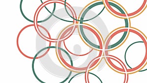 Overlapping Rings Pattern, Connection, Unity, Modern, vector design Generative AI