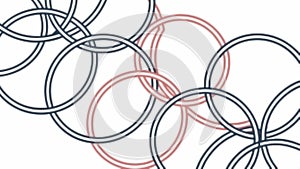 Overlapping Rings Pattern, Elegant Abstract Design. vector design Generative AI
