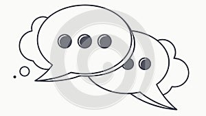 Overlapping Speech Bubbles with Dots, Messaging & Chat, vector design Generative AI