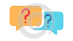 Overlapping Speech Bubbles with Questions, Interactive Help Vector, vector design Generative AI