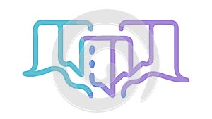 Overlapping Speech Bubbles Vector, Group Discussion & Chat, vector design Generative AI