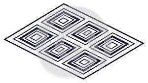 Overlapping Square Pattern, Geometric Abstract Design, vector design Generative AI