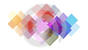 Overlapping squares pattern vector illustration abstract geometric design translucent shapes vector design Generative AI