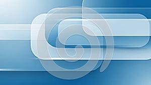 Overlapping Translucent Blue Rounded Rectangles with Light Reflections abstract