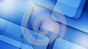 Overlapping Translucent Blue Rounded Rectangles with Soft Shadows abstract background