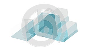 Overlapping Translucent Geometric Shapes, vector design Generative AI