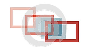 Overlapping Translucent Squares Abstract Design, vector design Generative AI