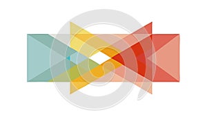 Overlapping Transparent Shapes for Modern Abstract Design, vector design Generative AI