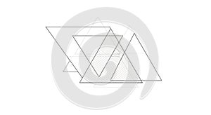 Overlapping transparent triangles and parallelograms on a white