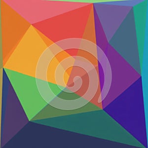 Overlapping triangles create multifaceted, low poly effect, digital, background