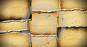Overlapping Vintage Torn Paper Background