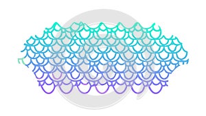 Overlapping Wave Pattern Abstract Geometric Texture, vector design Generative AI