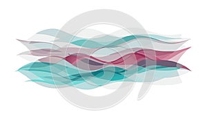 Overlapping Wavy Fluid Shapes, Abstract Dynamic Background, vector design Generative AI