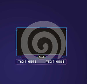 Overlay for twitch panels and facecam web cam etc