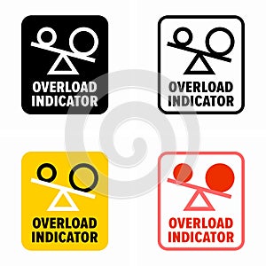 Overload indicator, maximum permissible mass exceeding informer