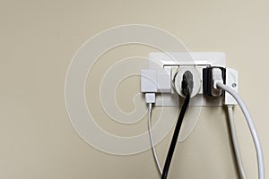 Overloaded electrical outlet