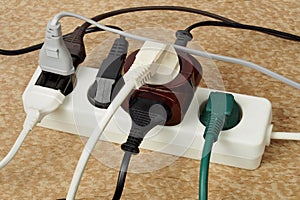 Overloaded extension cord