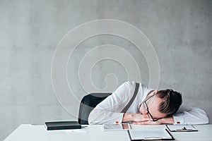 Overloaded schedule routine sleeping tired guy