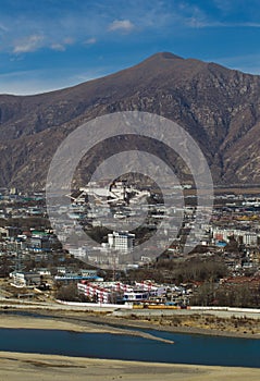 Overlook of Lhasa city