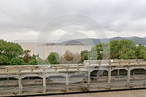 Overlook putuoshan islands in the rain, adobe rgb