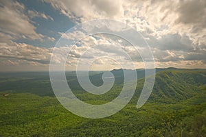 An overlook at the top of Caesar`s Head mountain.