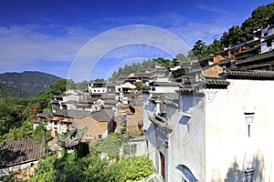 Overlook the typical chinese traditional house of the anhui style, adobe rgb