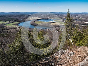 Overlook view of the Connecticut River Oxbow, Easthampton, Massachusetts