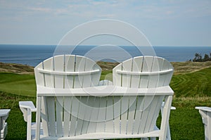 Overlooking the 18th hole, Arcadia Bluffs, Michigan