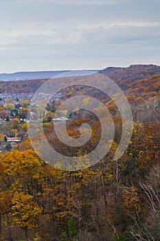 Overlooking Autumn Landscape from Niagara Escarpment, Ontario