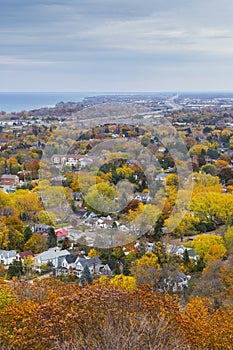 Overlooking Autumn Landscape from Niagara Escarpment, Ontario photo
