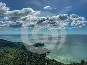 Overlooking a beautiful bay in koh phangan