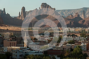 Overlooking the city of Al Ula, Saudi Arabia