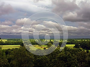 Overlooking farms