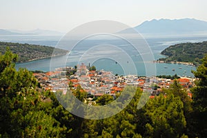 Overlooking Greek bay photo