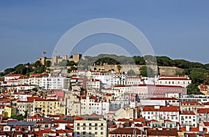 Overlooking the Historic City Centre of Lisbon and Saint George Castle Castelo de SÃÂ£o Jorge
