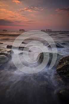 Overlooking the Java sea in the afternoon