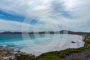 Overlooking Lucky Bay Beach in Cape Le Grand National Park near Esperance, Australia