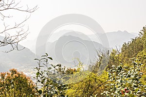 Overlooking mountain village