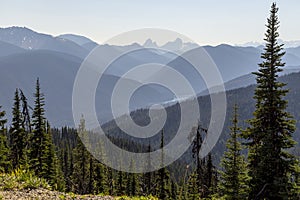 Overlooking Mountains in Distance