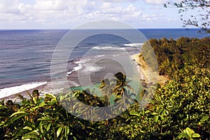 Overlooking the Na Pali Coastline