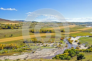 overlooking Nuanhe River autumn scenery