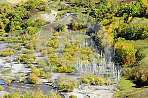 overlooking Nuanhe River autumn scenery