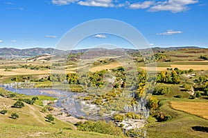 overlooking Nuanhe River autumn scenery