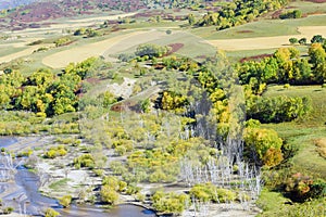 overlooking Nuanhe River autumn scenery