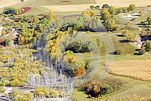 overlooking Nuanhe River autumn scenery