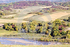 overlooking Nuanhe River autumn scenery