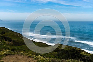 Overlooking the Pacific Ocean at Thornton State Beach, Daley City - San Francisco Bay Area, California